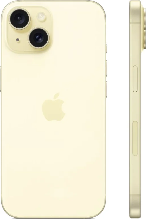 Смартфон Apple iPhone 15 256GB, желтый