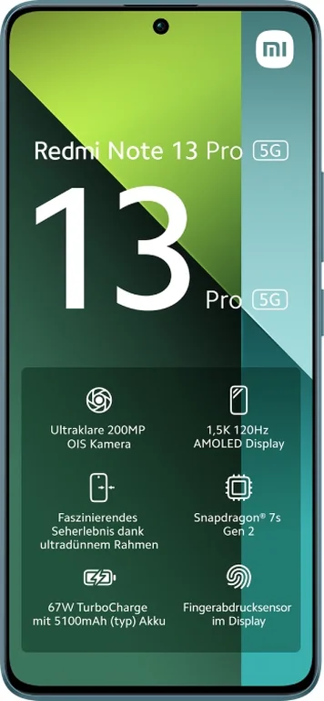 Смартфон Xiaomi Redmi Note 13 Pro 5G 8/256 ГБ Global, Ocean Teal