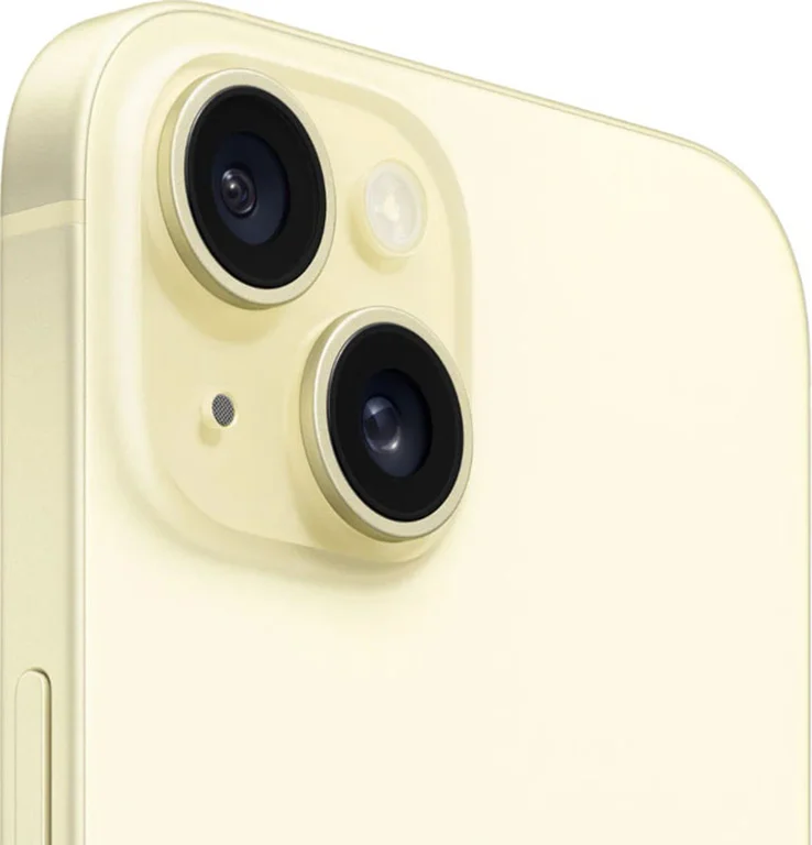 Смартфон Apple iPhone 15 128GB (nanoSIM+eSIM, Yellow)